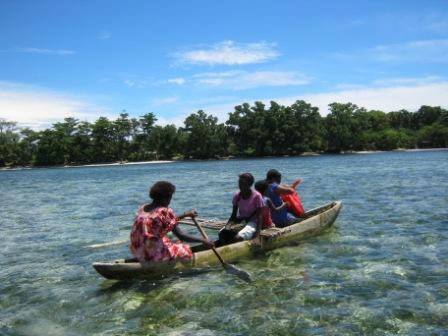 Canoe in Papua, New Guinea.