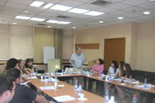Insurance training session in Albania.
