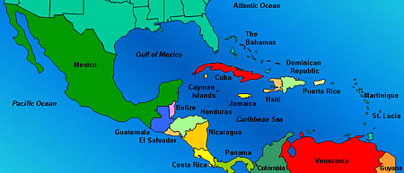 Map of Central America