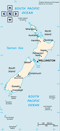 Map of New Zealand