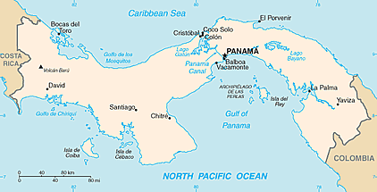 Map of Panama