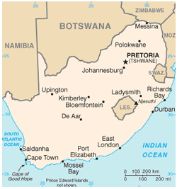 Map of South Africa