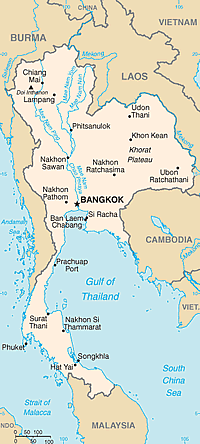 Map of Thailand