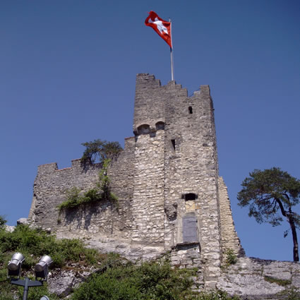 Ruin atop Baden, Switzerland.