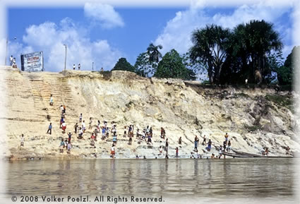 Peruvian village on the Rio Ucayali.