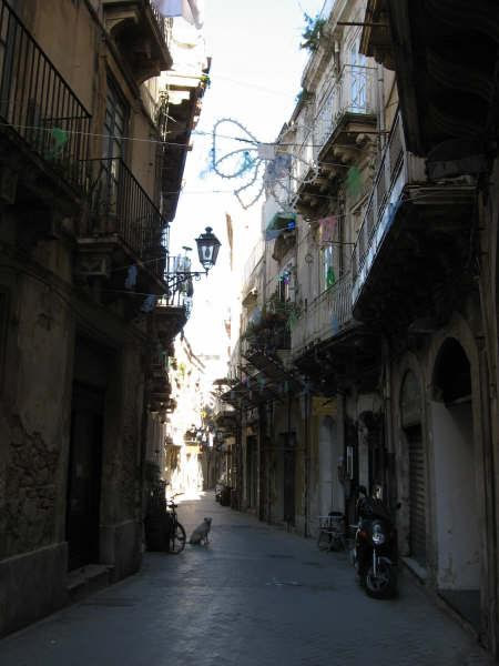 Christmas decorations in Syracusa, Sicily.