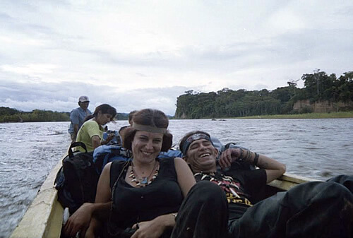 Boat in Bolivian jungle.