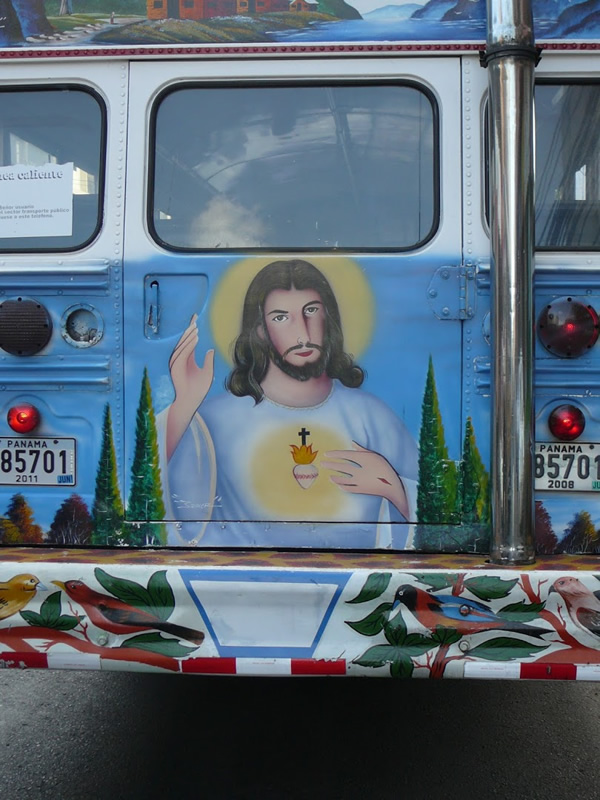 Emergency door Jesus on a diablo rojo.