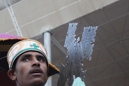 Scenes of religious processions and rites in Lalibela, Ethiopia 