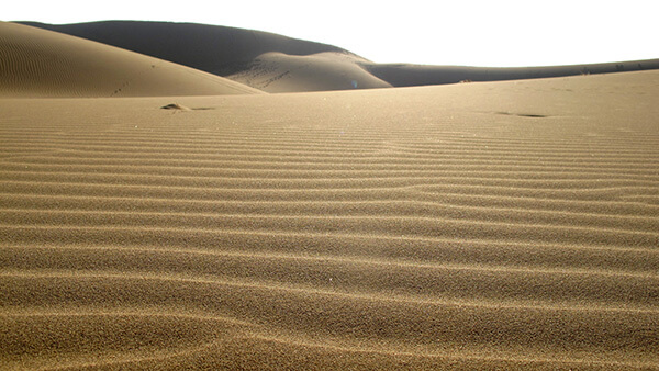 Endless desert waves in Iran.