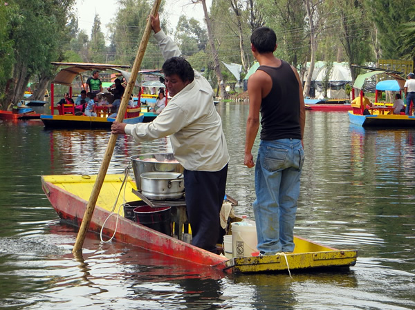 The Xochimilco Floating Gardens in Mexico City maintain local jobs.