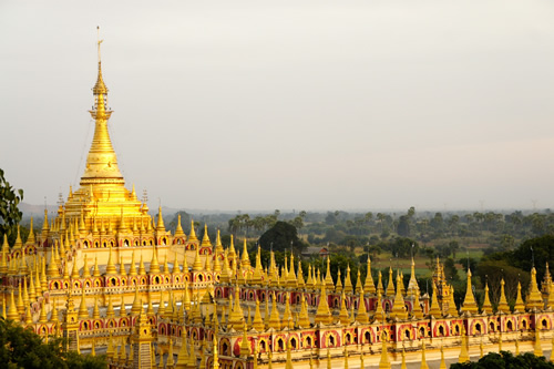 A golden pagoda in Myanmar.