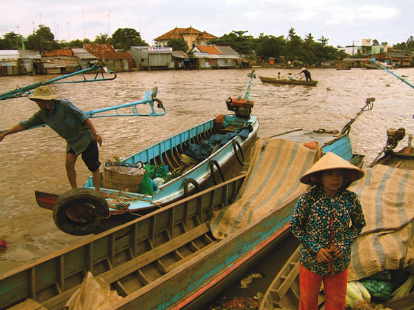 Boat in Mekong Delta, Vietnam.