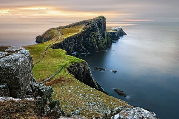 The Isle of Skye, just off of Scotland, is spectacular.