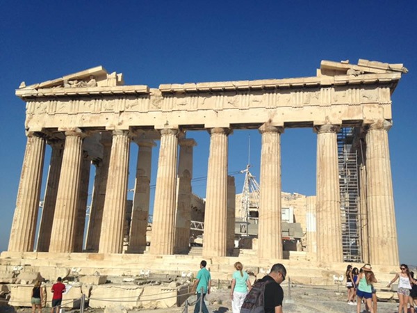 The Parthenon at the Acropolis, in Athens, Greece.