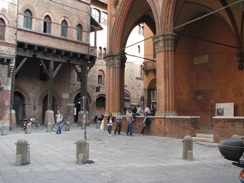 Street scene in Bologna.