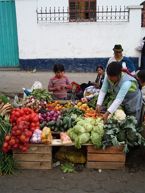 Street vendor in Quito.