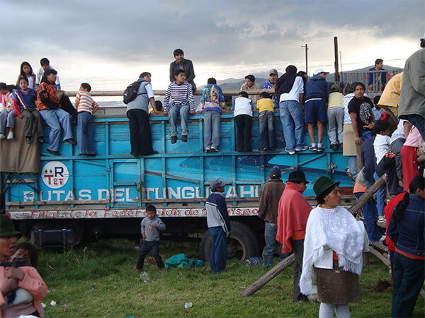 Waiting for a bullfight outside of Quito, Ecuador.