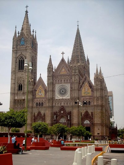 The cathedral in Guadlajara.