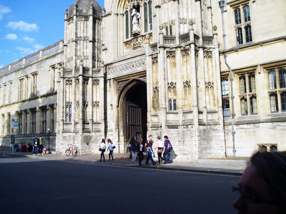 The entrance to Christ Church in Oxford.