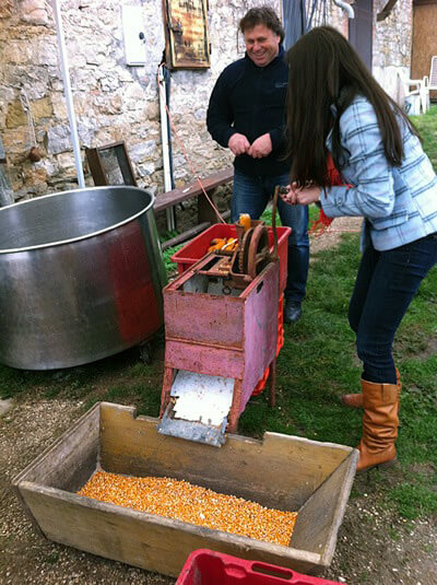 Flavia Orsini at Slow Food farm.