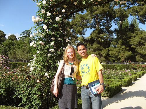 Retiro Park in Madrid with a friend.