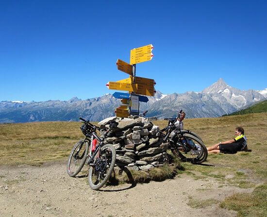 Biking through the countryside is a sustainable form of travel.