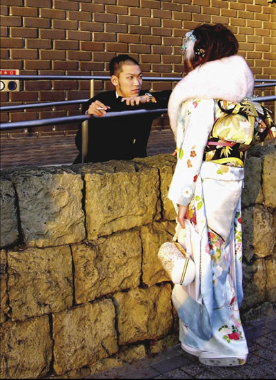 Coming of Age Day in Kyoto, Japan.